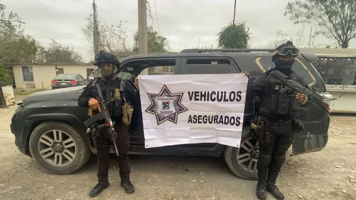 Asegura Guardia Estatal vehículos blindados tras agresión en Nuevo Progreso