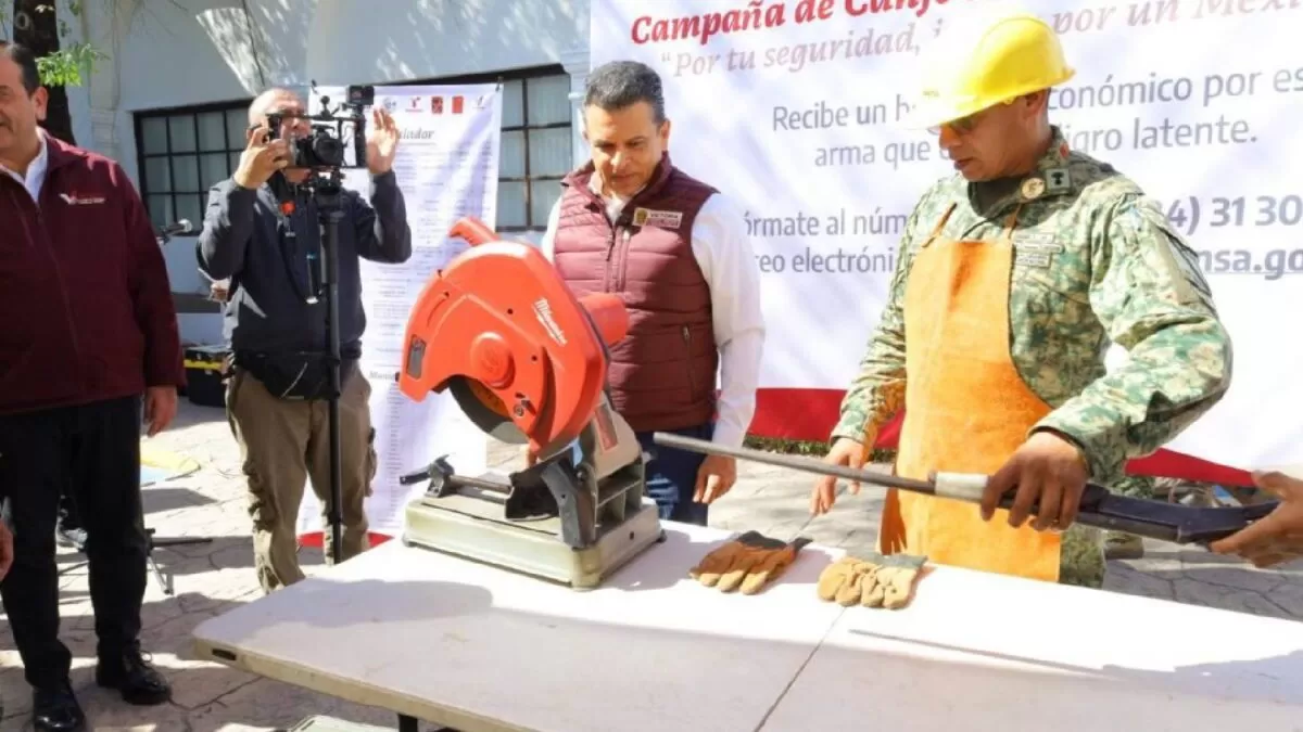Instala SEDENA módulo de canje de armas en Victoria para fortalecer la paz social