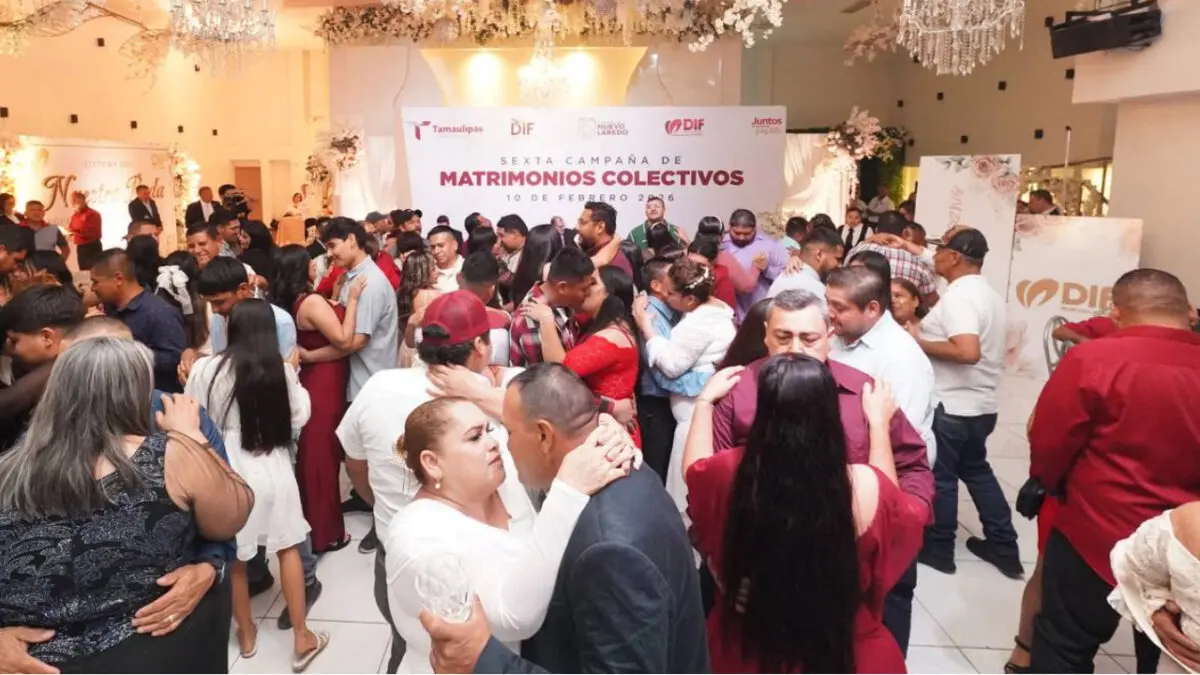 DIF Nuevo Laredo une a 117 parejas en Bodas Colectivas 2026