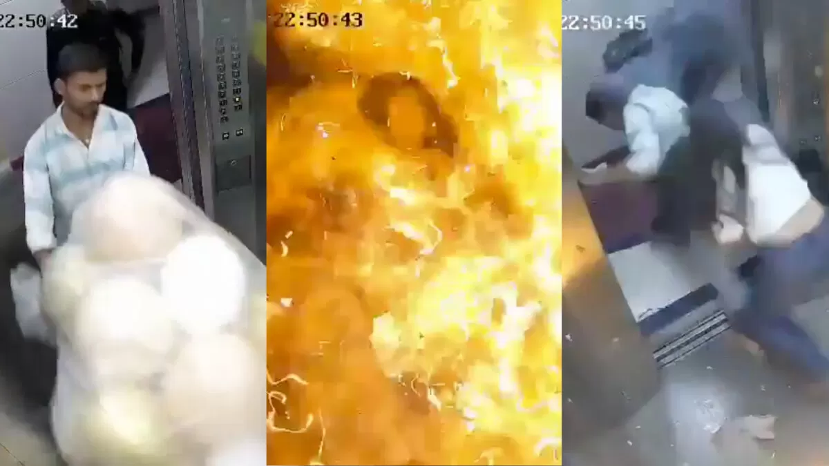 Explotan globos llenos de gas en elevador; deja tres heridos