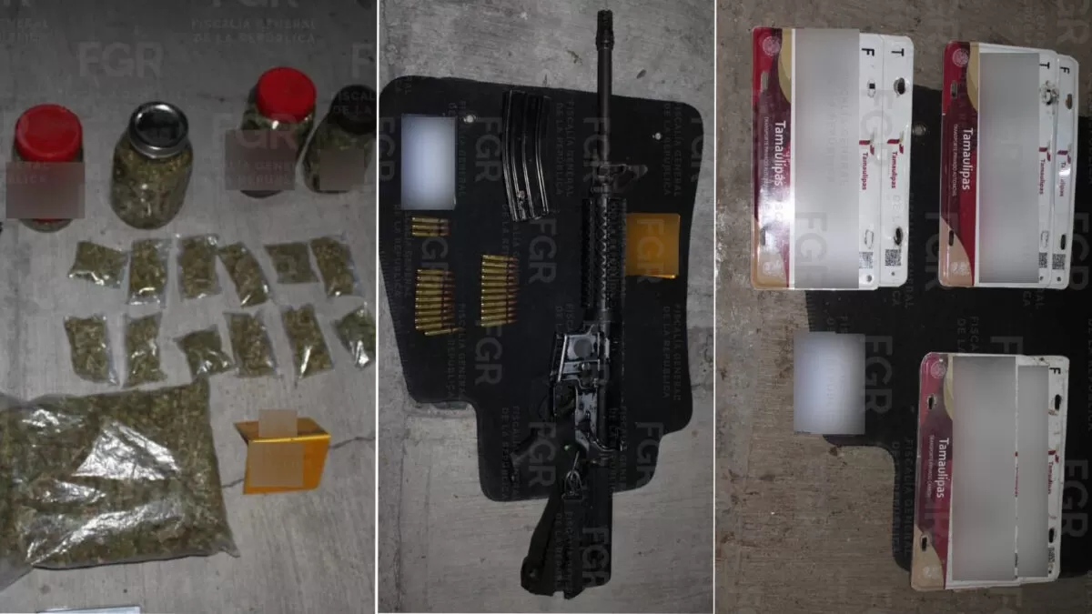 Vinculan a proceso a grupo armado con droga en Tamaulipas