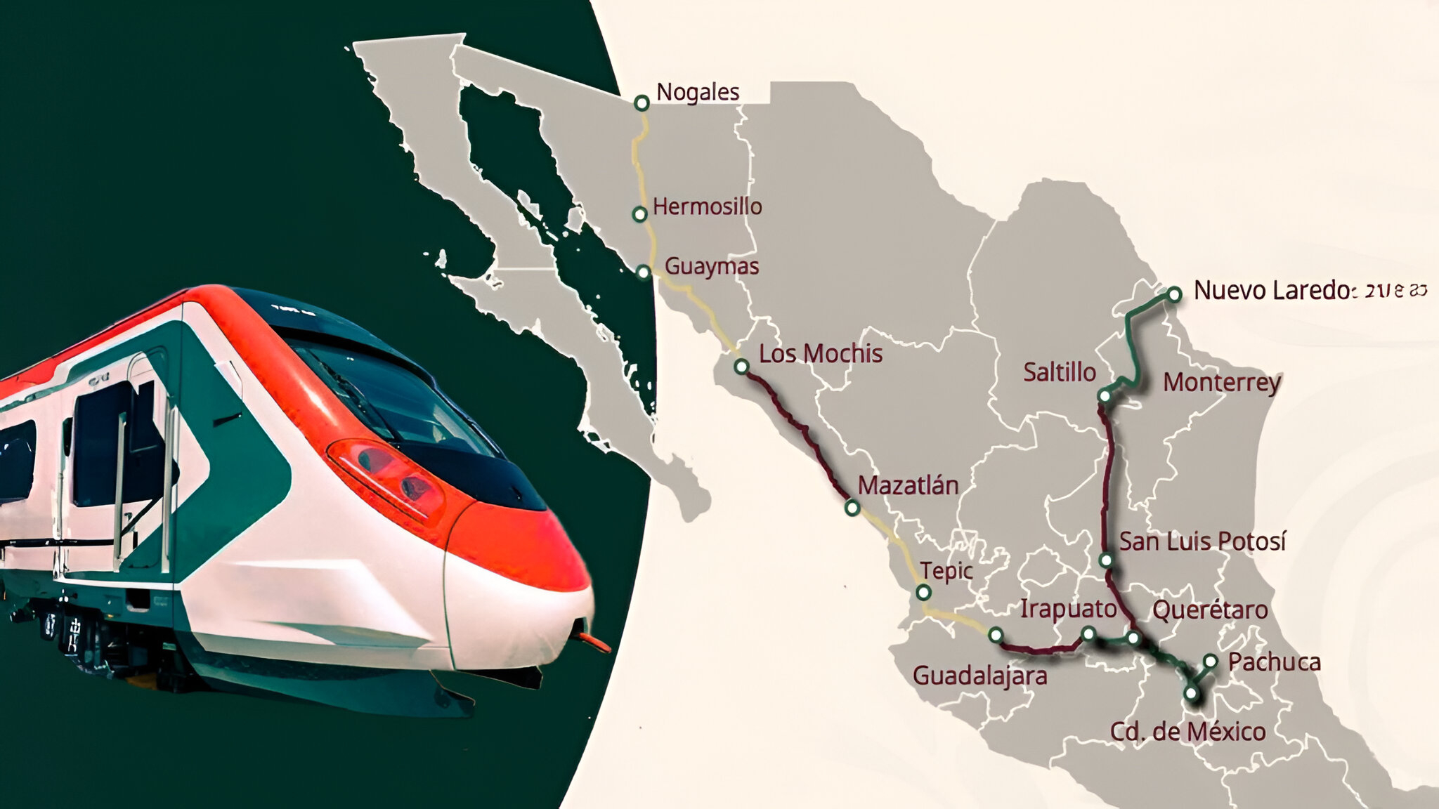 Avanza construcción del tren Saltillo–Nuevo Laredo