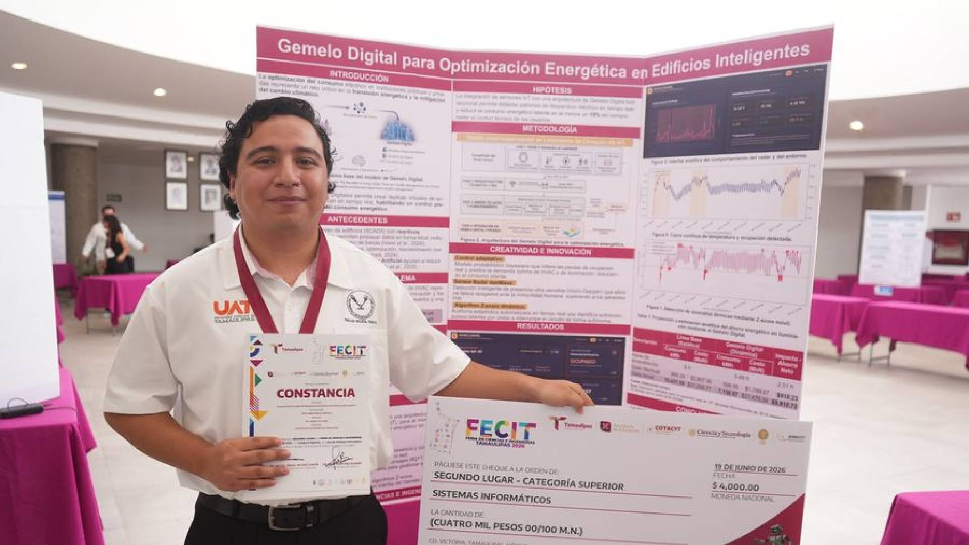 Estudiante de la UAT crea dispositivo que reduce el consumo eléctrico