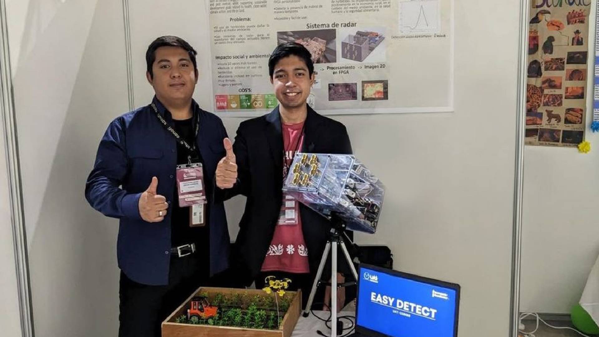 Estudiante de la UAT destaca en Malasia con radar para detectar maleza